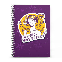 Γυναικεία Σκίτσα Ζώδια - Ιχθύες (Τετράδιο Σπιράλ)